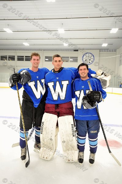 Wheaton College Men\'s Ice Hockey vs Middlesex Community College. - Photo By: KEITH NORDSTROM